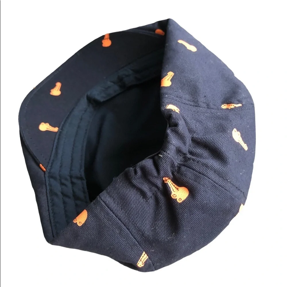 🇺🇸 BUNDLE ONLY - 5/$15 Crocodile Kangol Style Cap, Toddler 2-6y, Blue & Orange